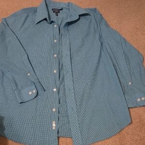 Croft & Barrow Blue Casual Button Down Shirt